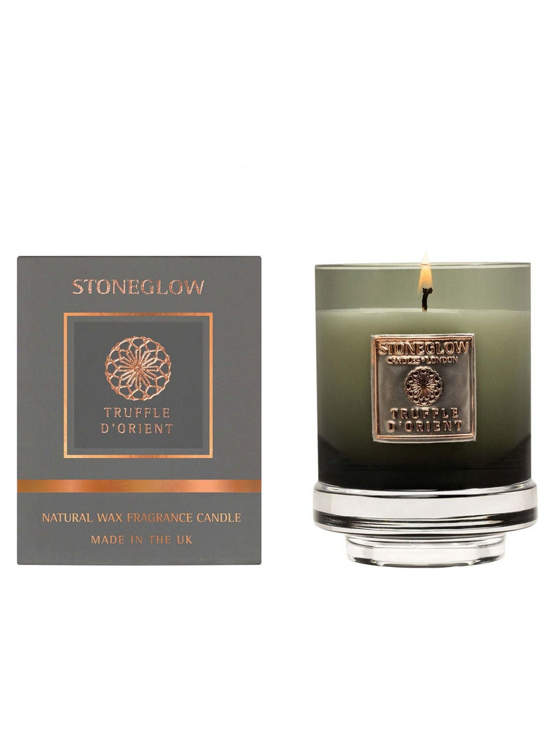 Stoneglow Truffle D'Orient Metallique scented candle 40 hour burn (British brand)