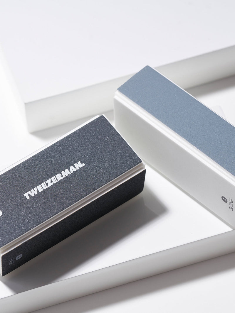 Tweezerman nail buffer block 2-pack - British product