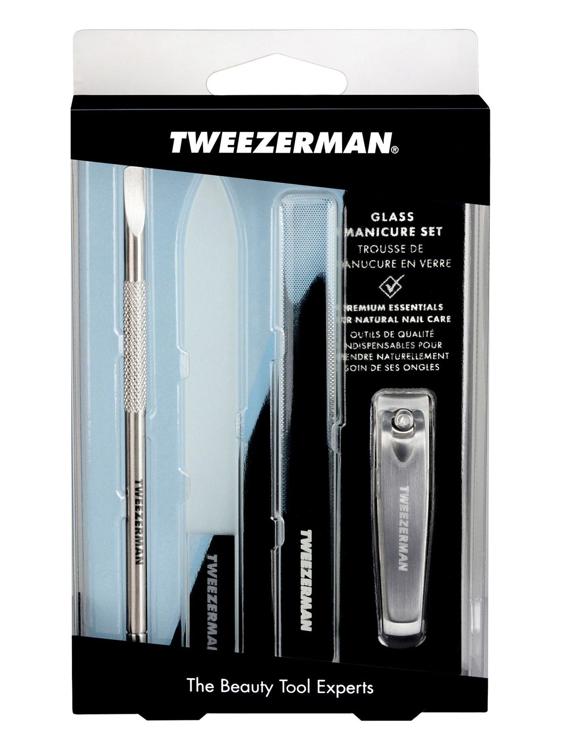 Tweezerman glass manicure set, UK version