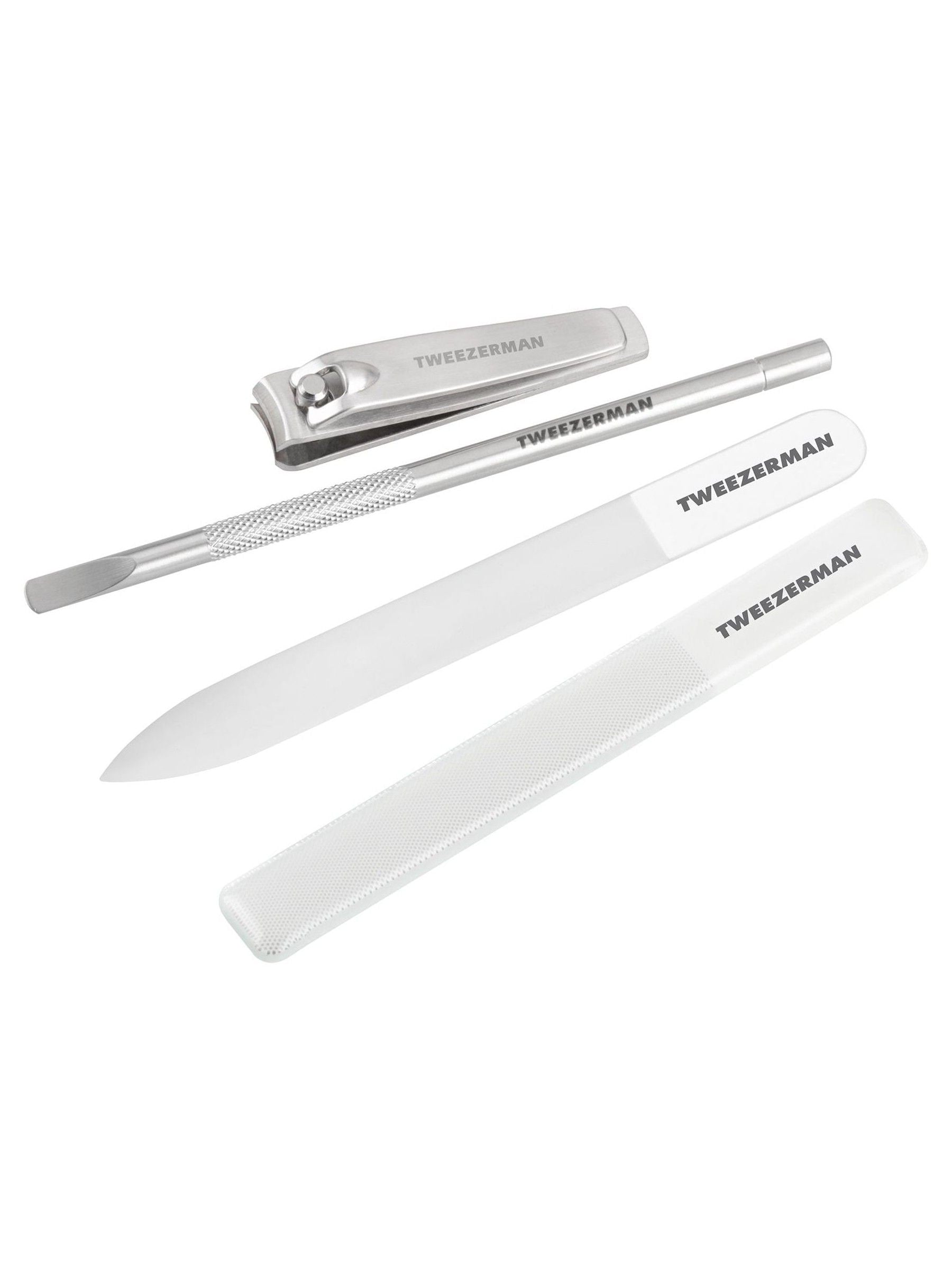 Tweezerman glass manicure set, UK version