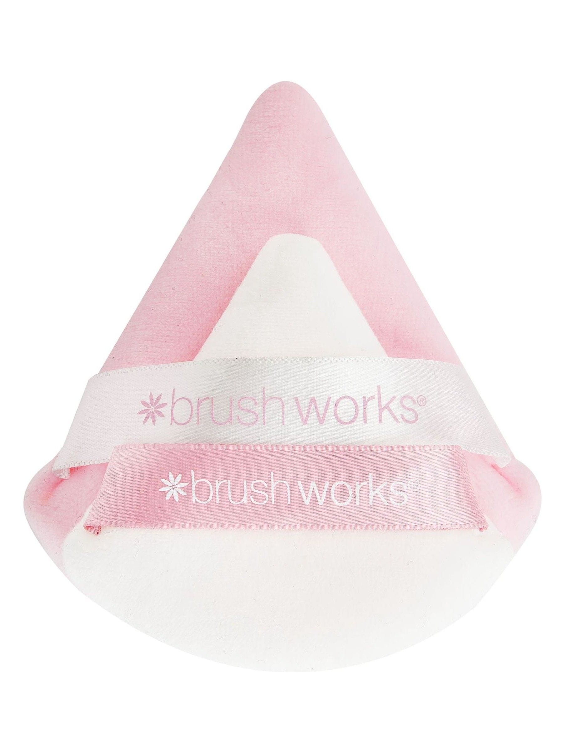 Brushworks triangular powder puff duo in regular and mini sizes, UK version