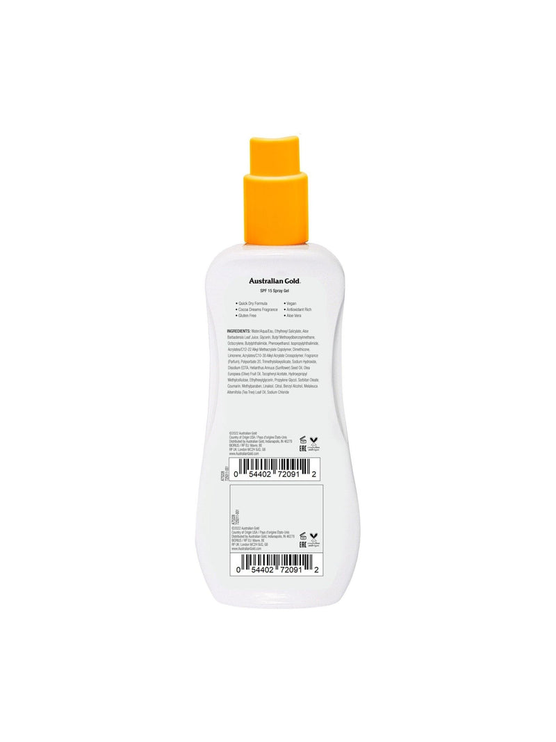 Australian Gold SPF 15 Ultimate Hydration Spray Gel Suncream 237ml