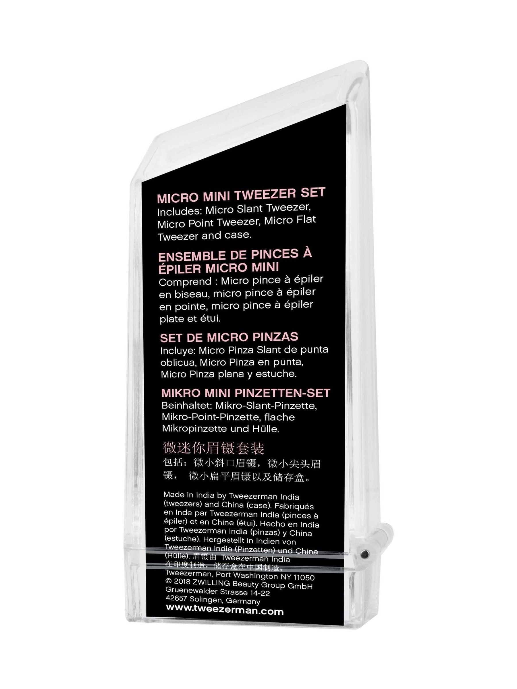 Tweezerman micro mini tweezer set (British brand)