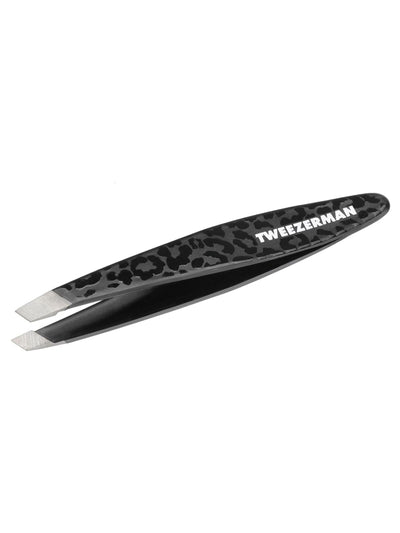 Tweezerman Mini Schräge Pinzette Schwarz Leopard