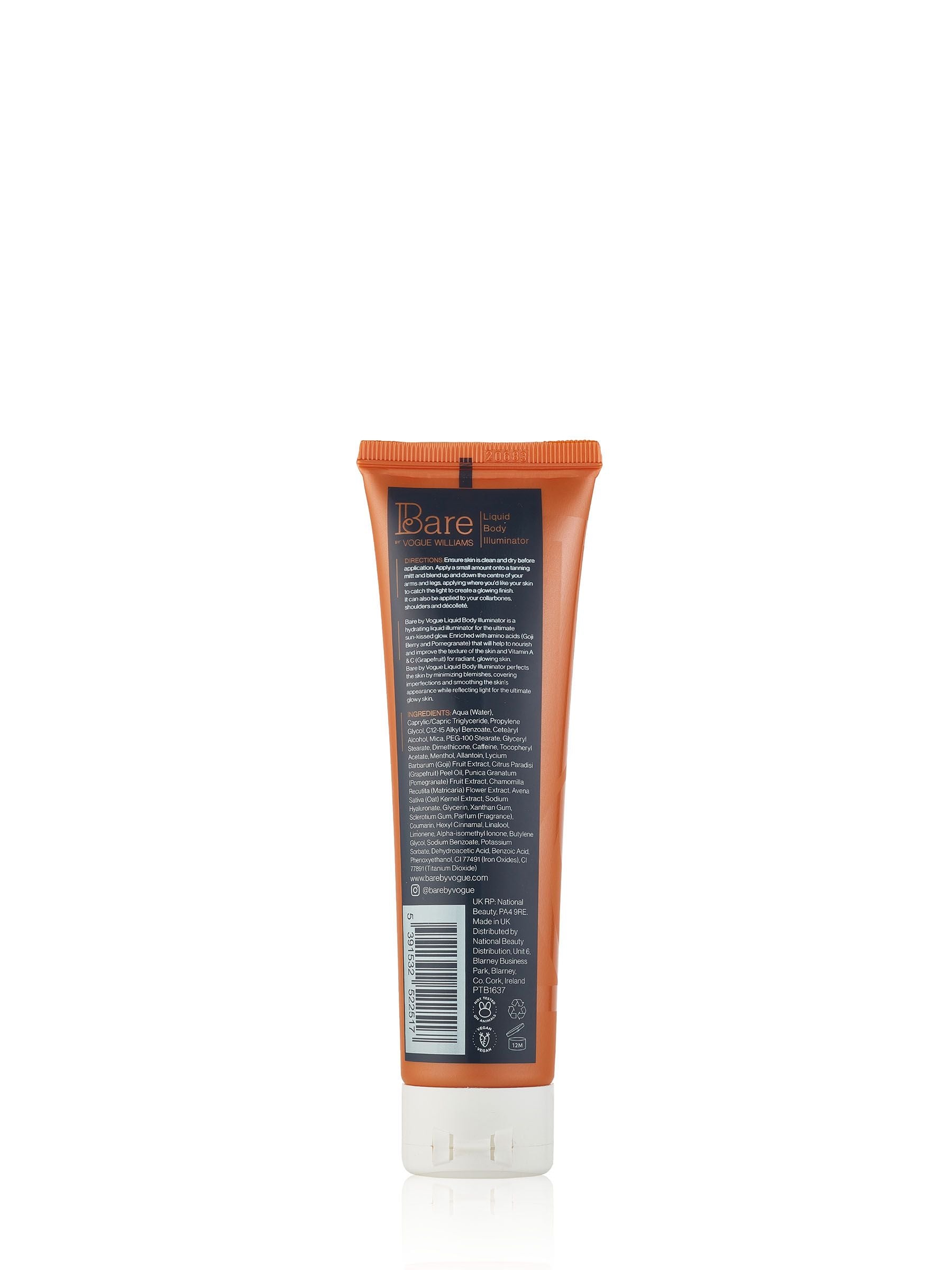 Bare By Vogue liquid body illuminator Nude 100ml (British brand)