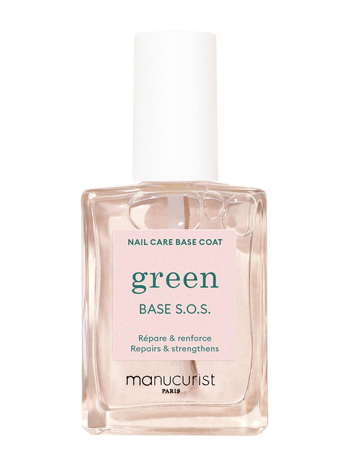 Manucurist S.O.S Strengthening Nail Polish Nude Base Coat, imported from the UK