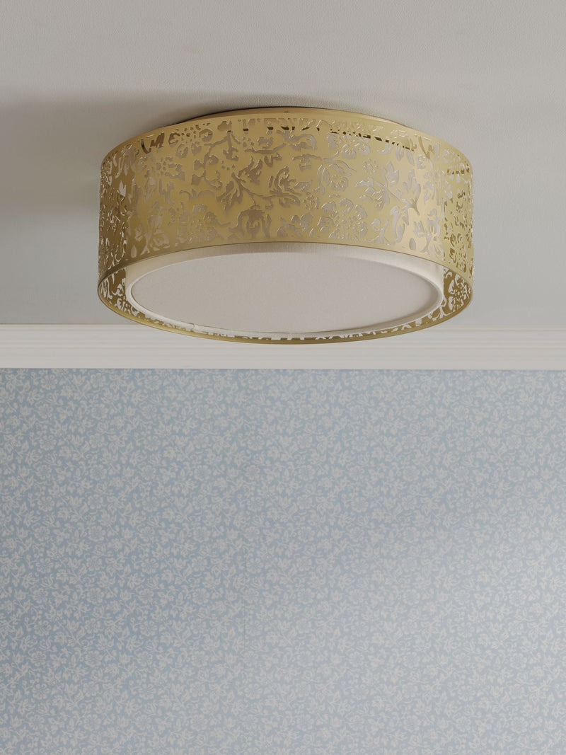 Laura Ashley Sweet Alyssum flush ceiling light 38cm, UK version