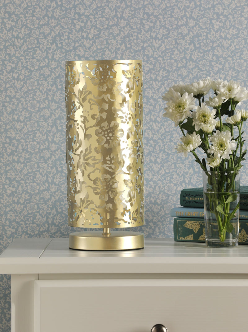 Laura Ashley Champagne Sweet Alyssum table lamp 32cm (British brand)