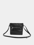 Yours Curve black faux leather cross body bag, imported from the UK