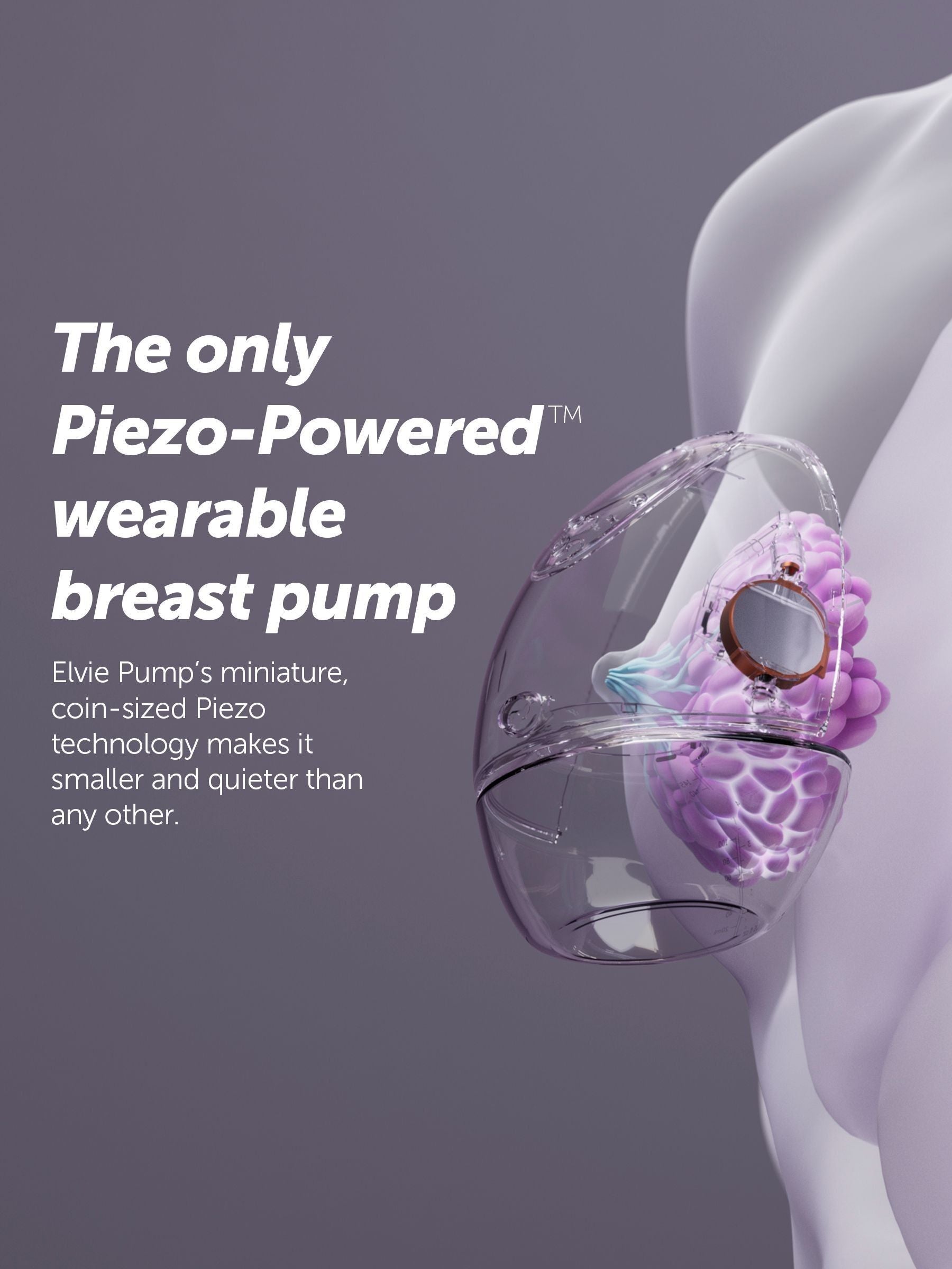 Elvie double wearable electric breast pump, imported from the UK