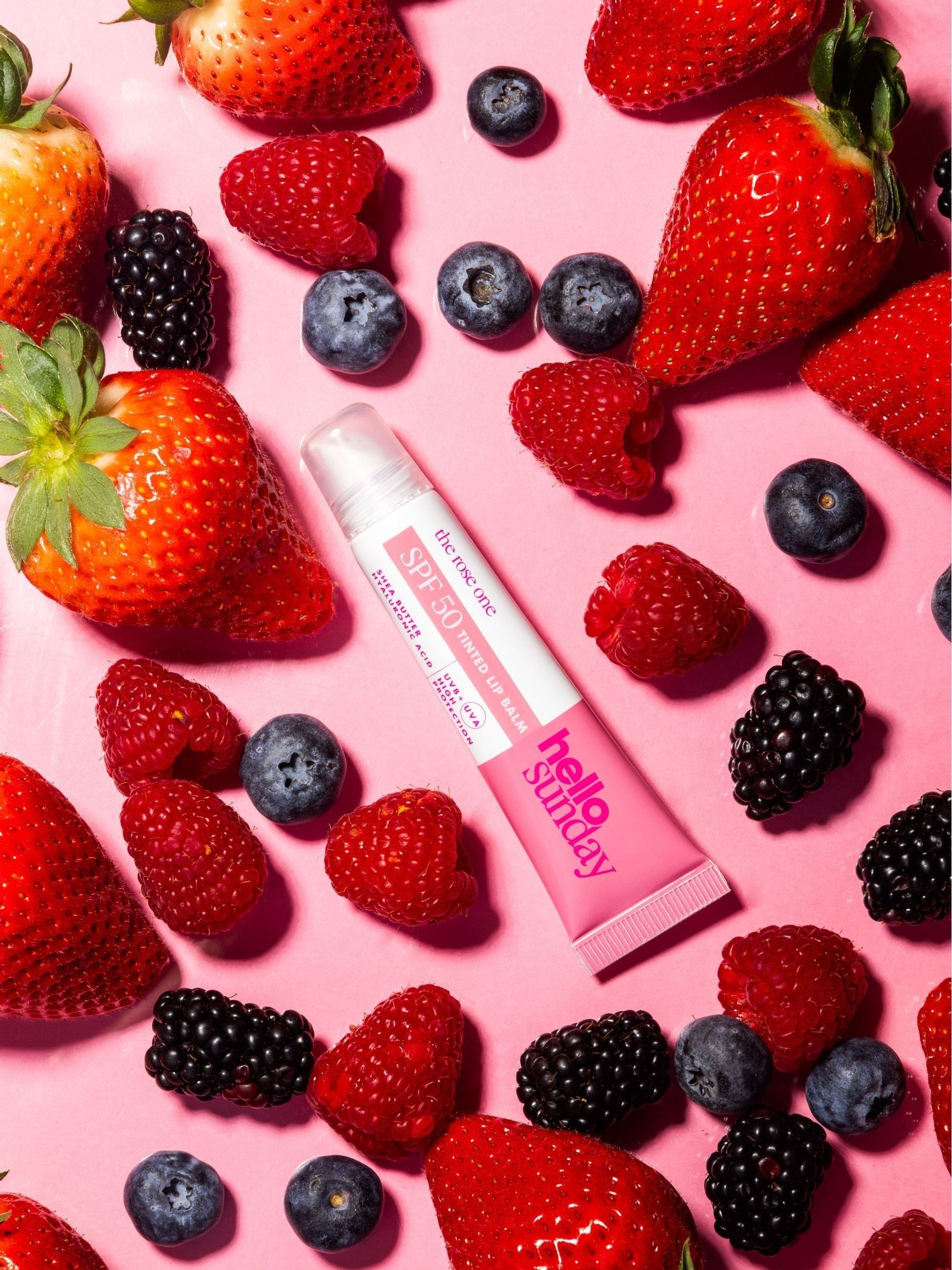 Hello Sunday berry mauve tinted SPF lip balm 15ml, UK version