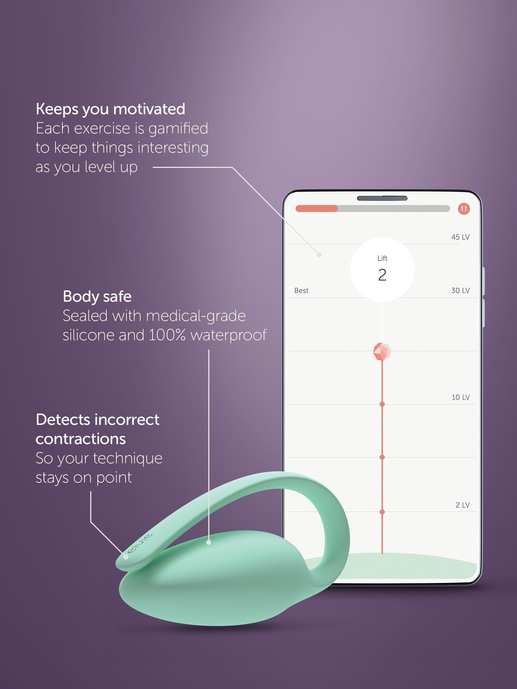 Elvie Trainer smart pelvic floor trainer, UK version