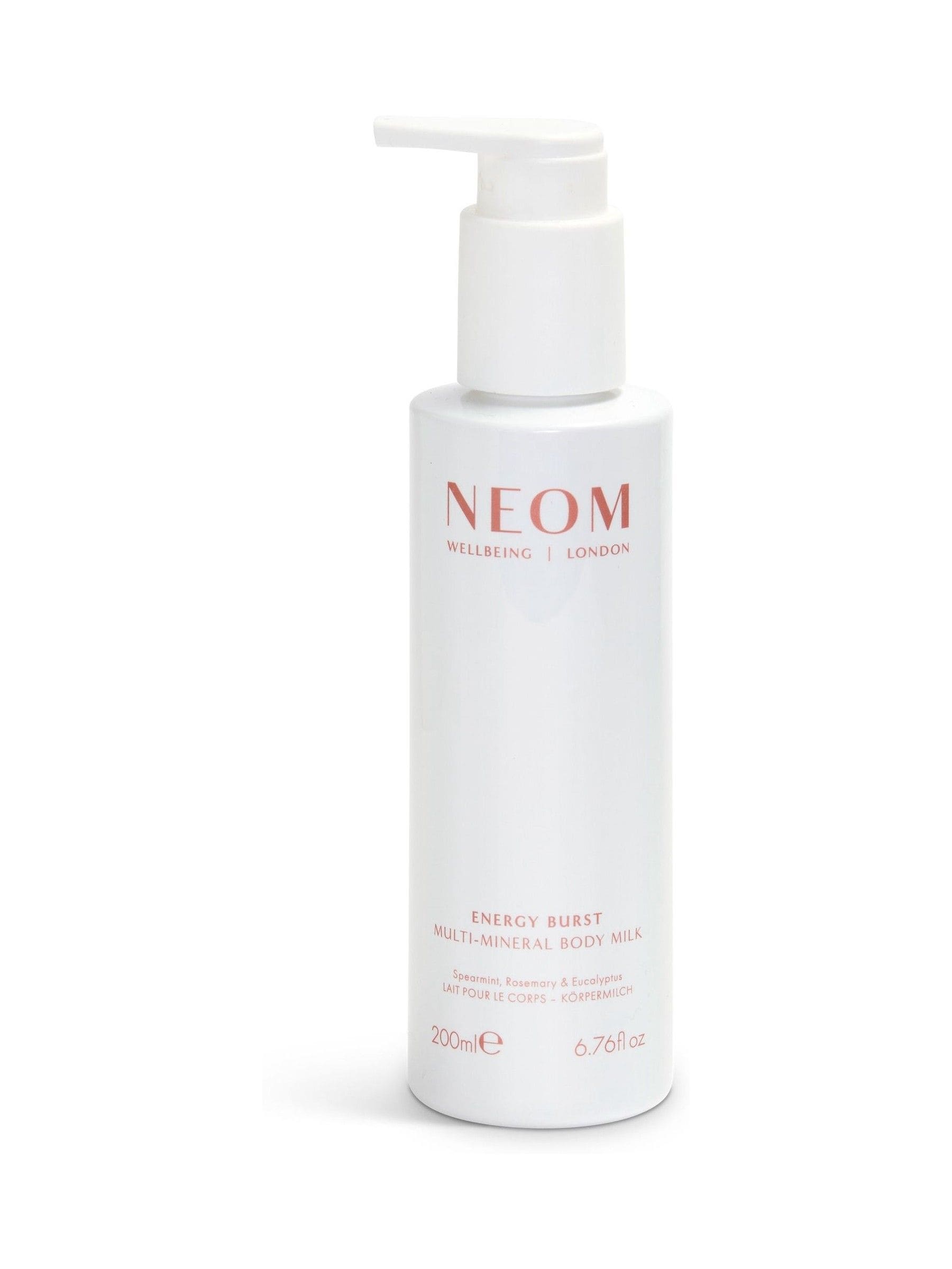 NEOM Energy Burst Multi-Mineral Body Milk 200ml, imported from the UK