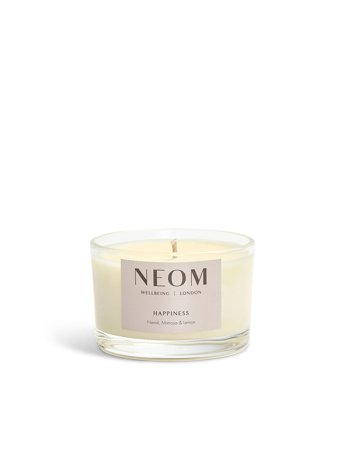 NEOM Happiness scented travel candle (British brand)