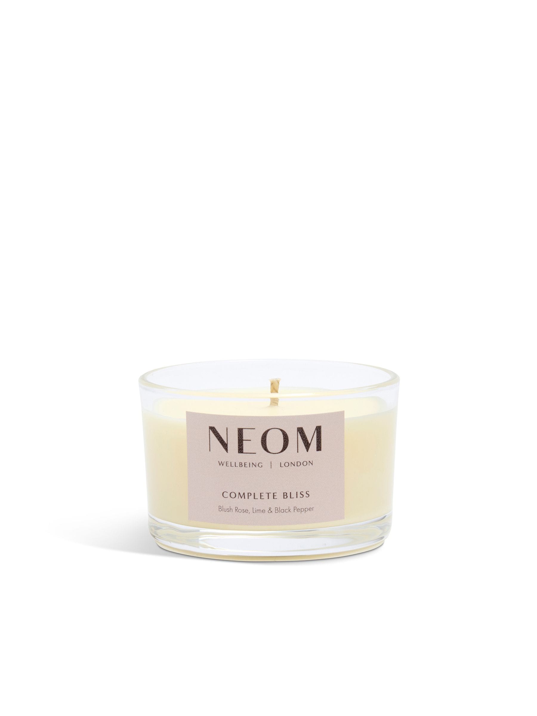 NEOM Complete Bliss scented travel candle, imported from the UK