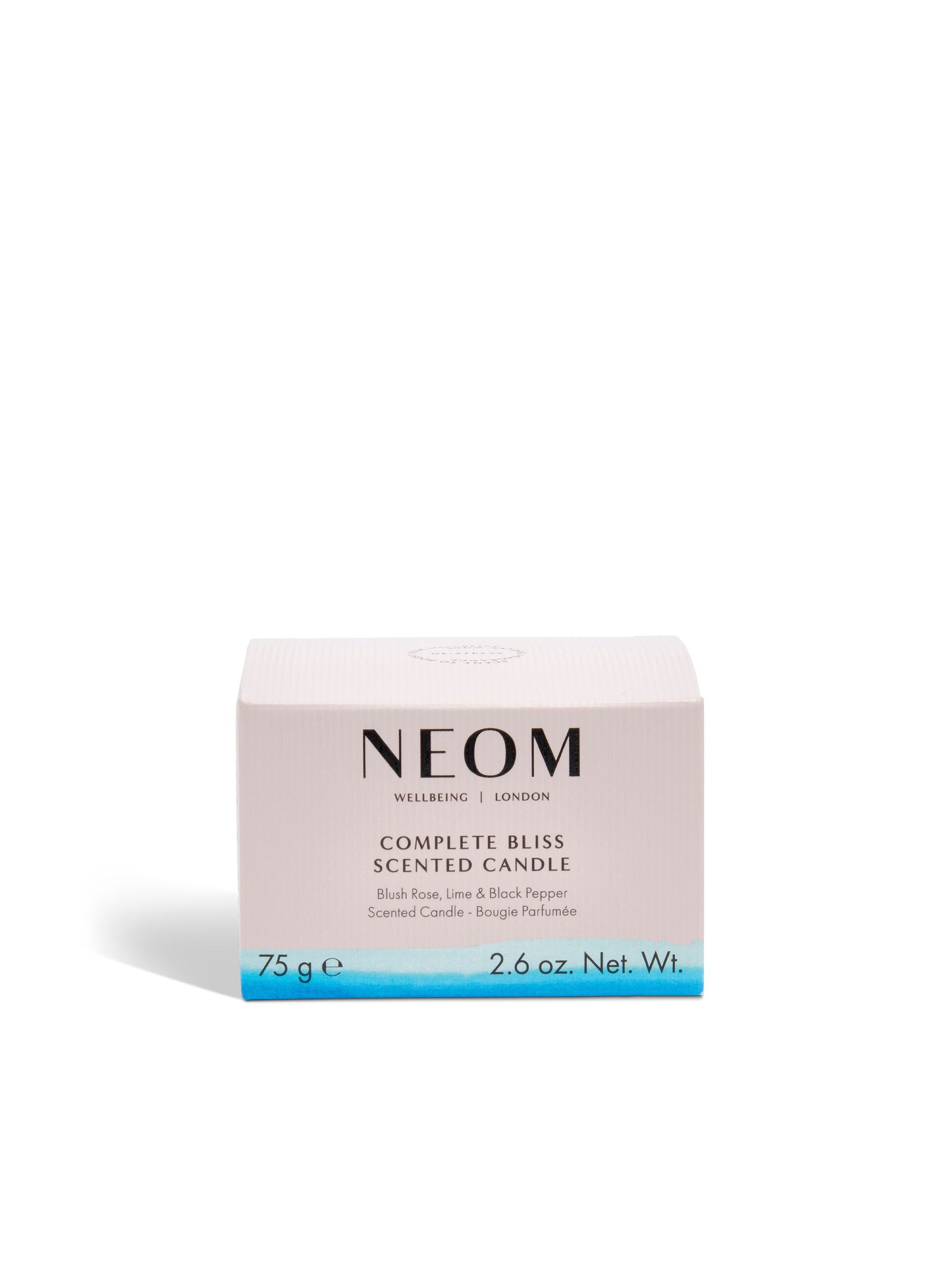 NEOM Complete Bliss scented travel candle, imported from the UK