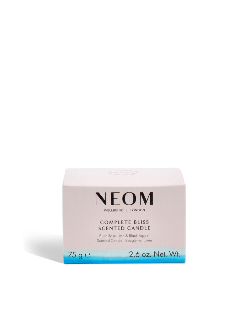 NEOM Complete Bliss scented travel candle, imported from the UK