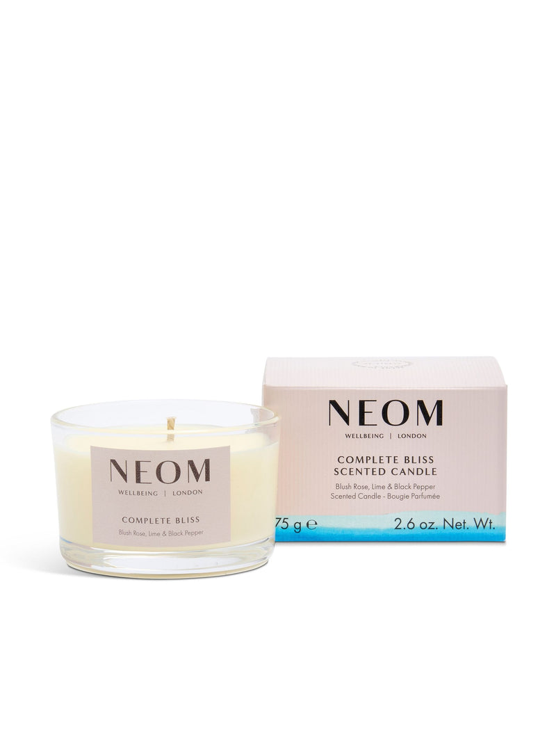 NEOM Complete Bliss scented travel candle, imported from the UK