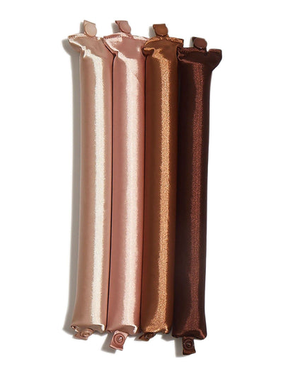 Next Kitsch Satin Jumbo Heatless Curling Flexi Rods Rosewood 4pc Set- Buy online at McGrocer