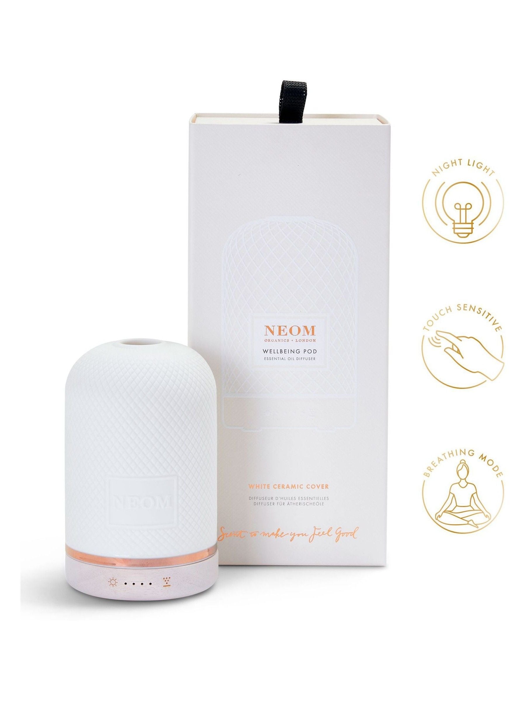 NEOM Wellbeing Pod diffuser for essential oils, British brand