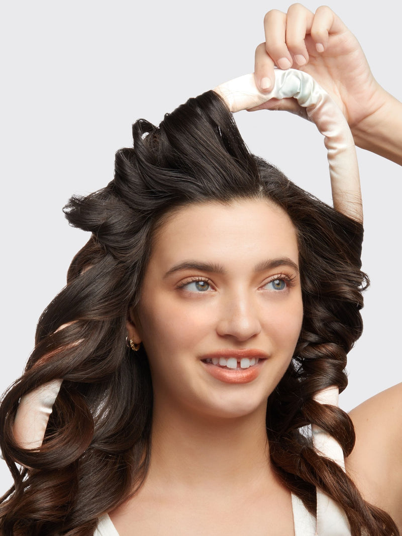 Kitsch satin heatless curling set sunset tie dye (British brand)