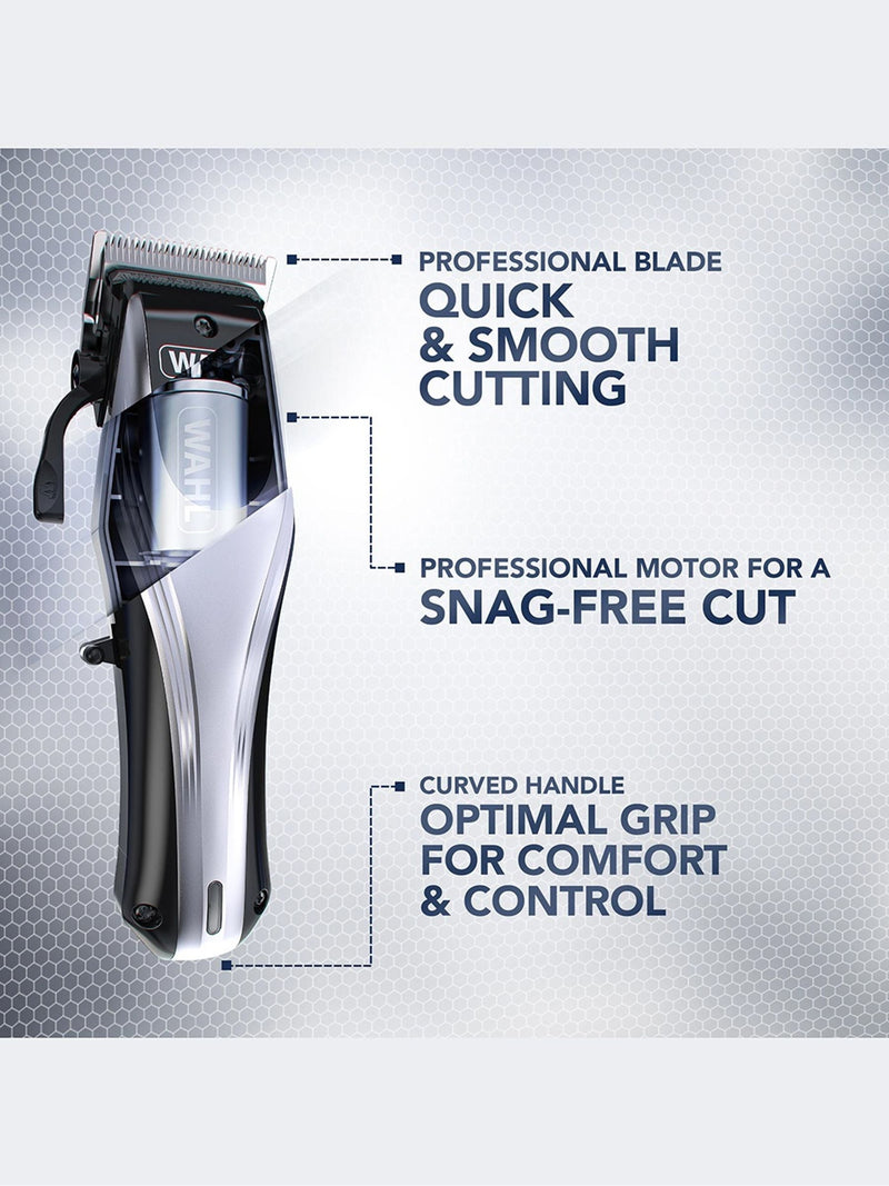 Wahl Rapid Clip cordless hair clipper with attachment combs (British brand)