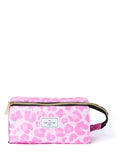 The Flat Lay Co. baby pink leopard makeup box bag 22cm x 11cm x 11cm (British brand)