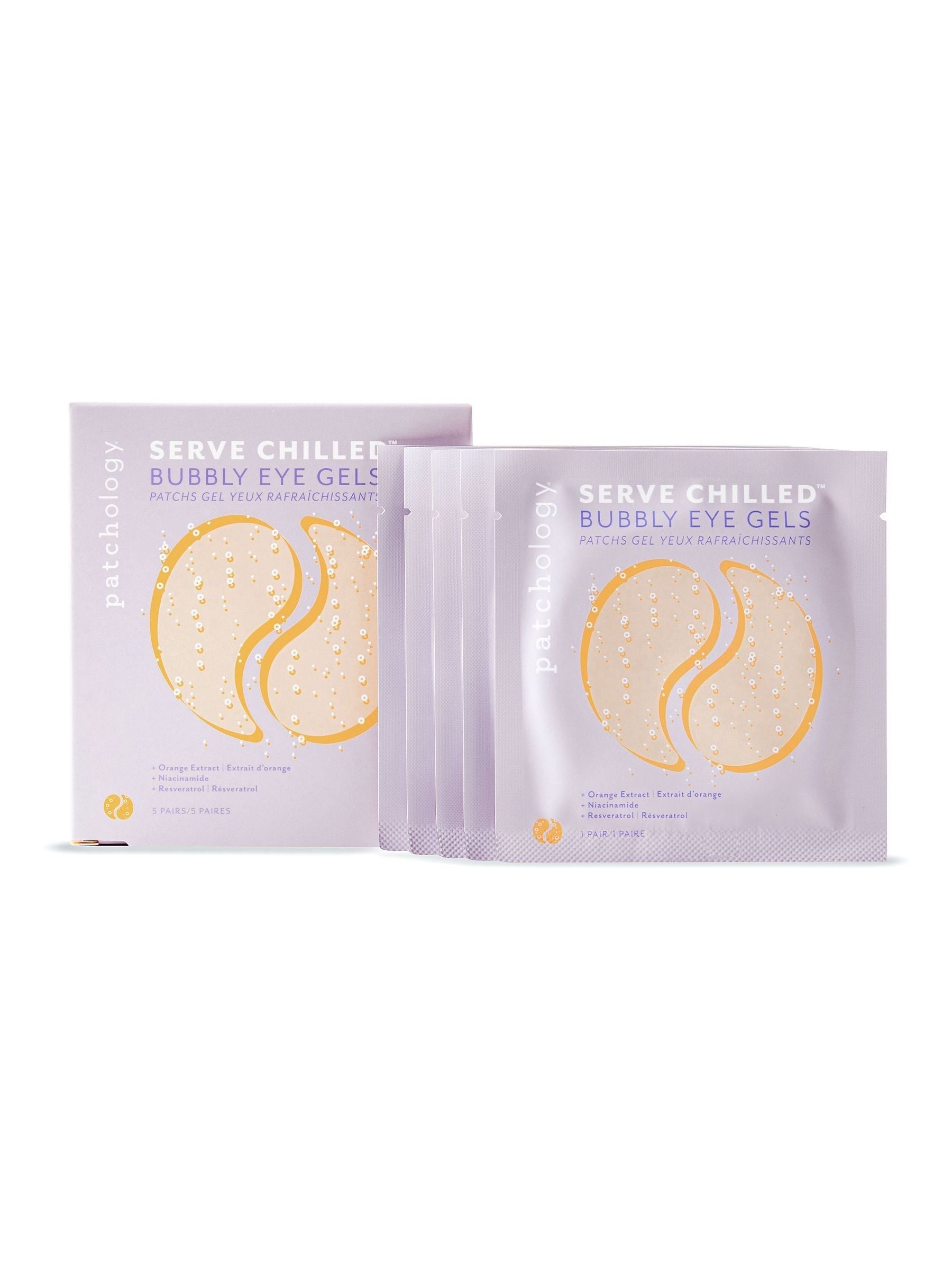 Patchology Serve Chilled Bubbly eye gel 5 pack, imported from the UK