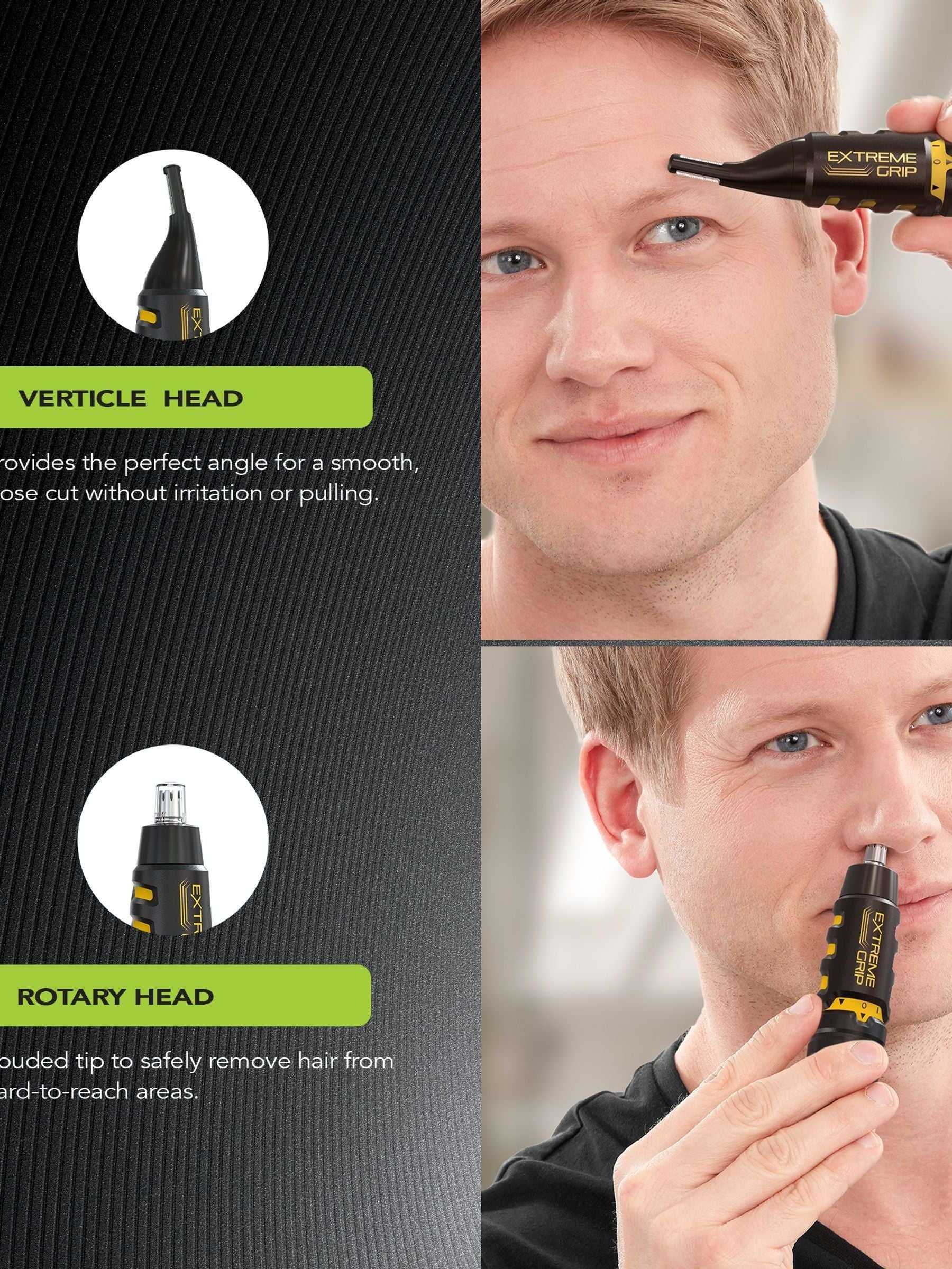 Wahl Extreme Grip battery detail trimmer for eyebrows, nose, and ears (British brand)