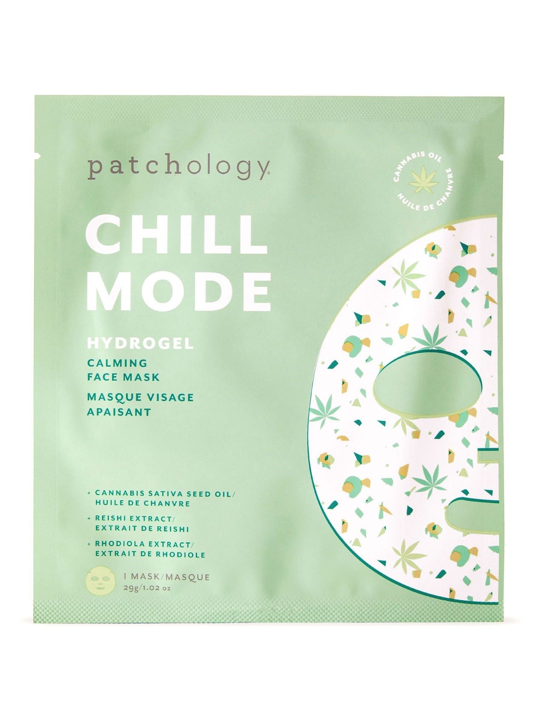 Patchology Chill Mode calming hydrogel face mask, imported from the UK