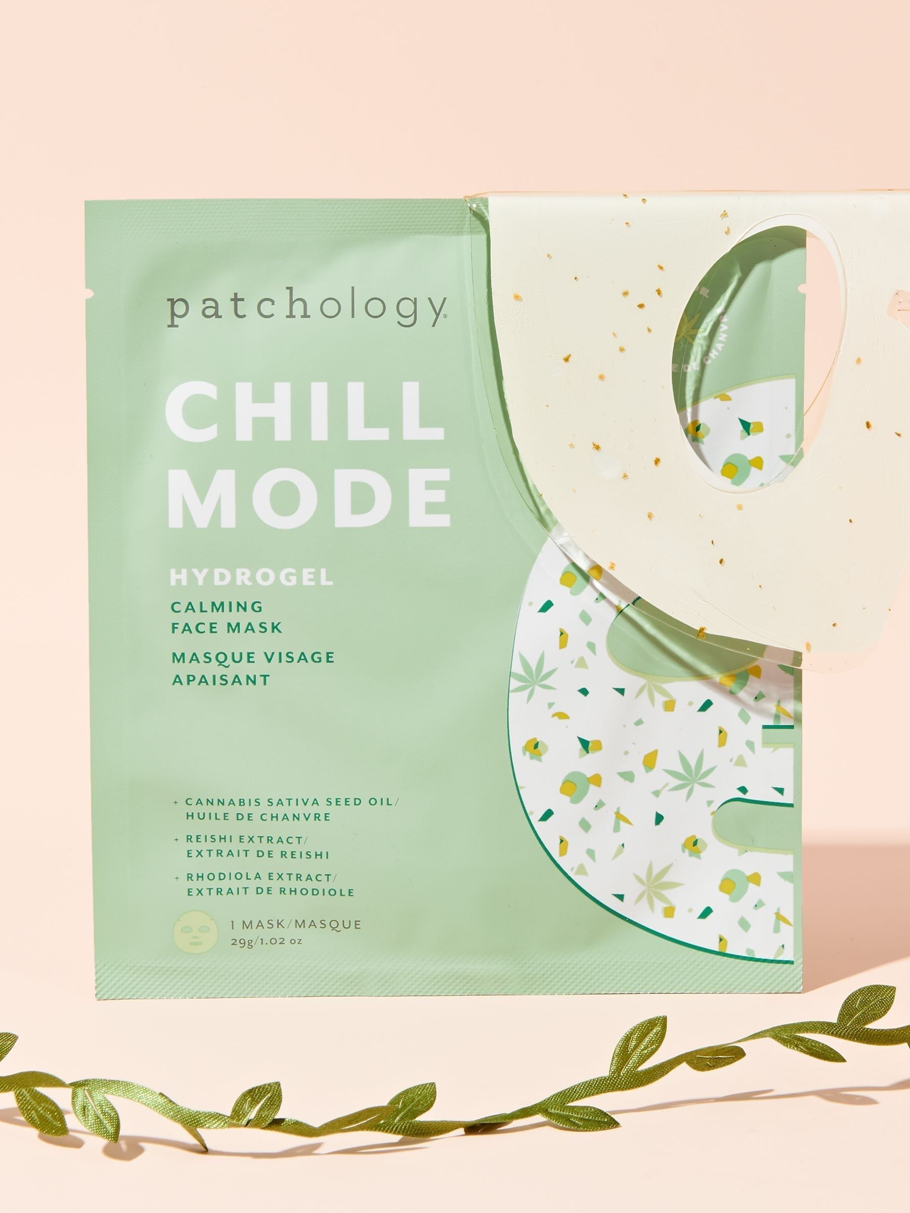 Patchology Chill Mode calming hydrogel face mask, imported from the UK