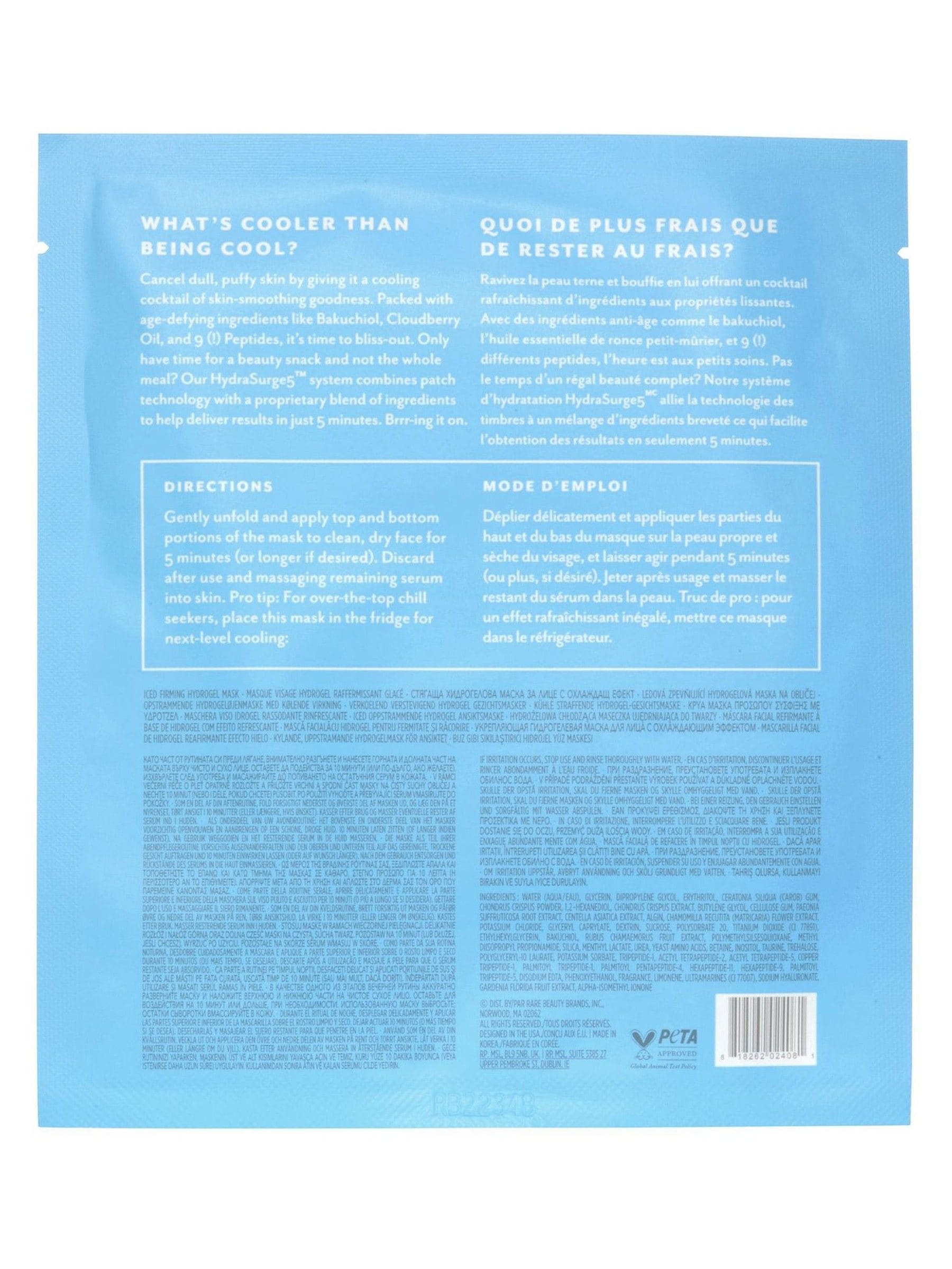 Patchology Serve Chilled On Ice Firming Hydrogel Mask, imported from the UK