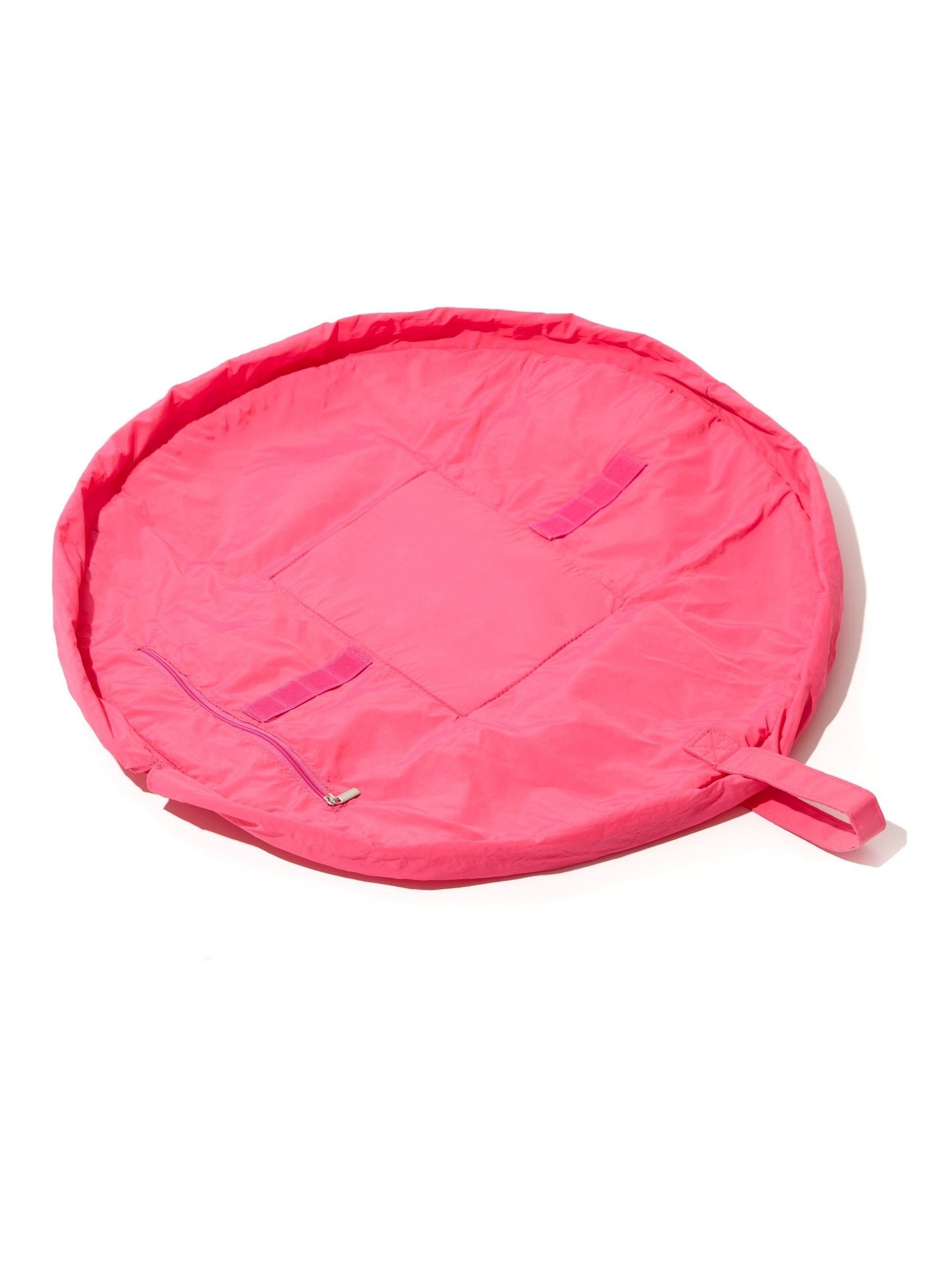 The Flat Lay Co. pink parachute open flat drawstring makeup bag 18cm (British brand)