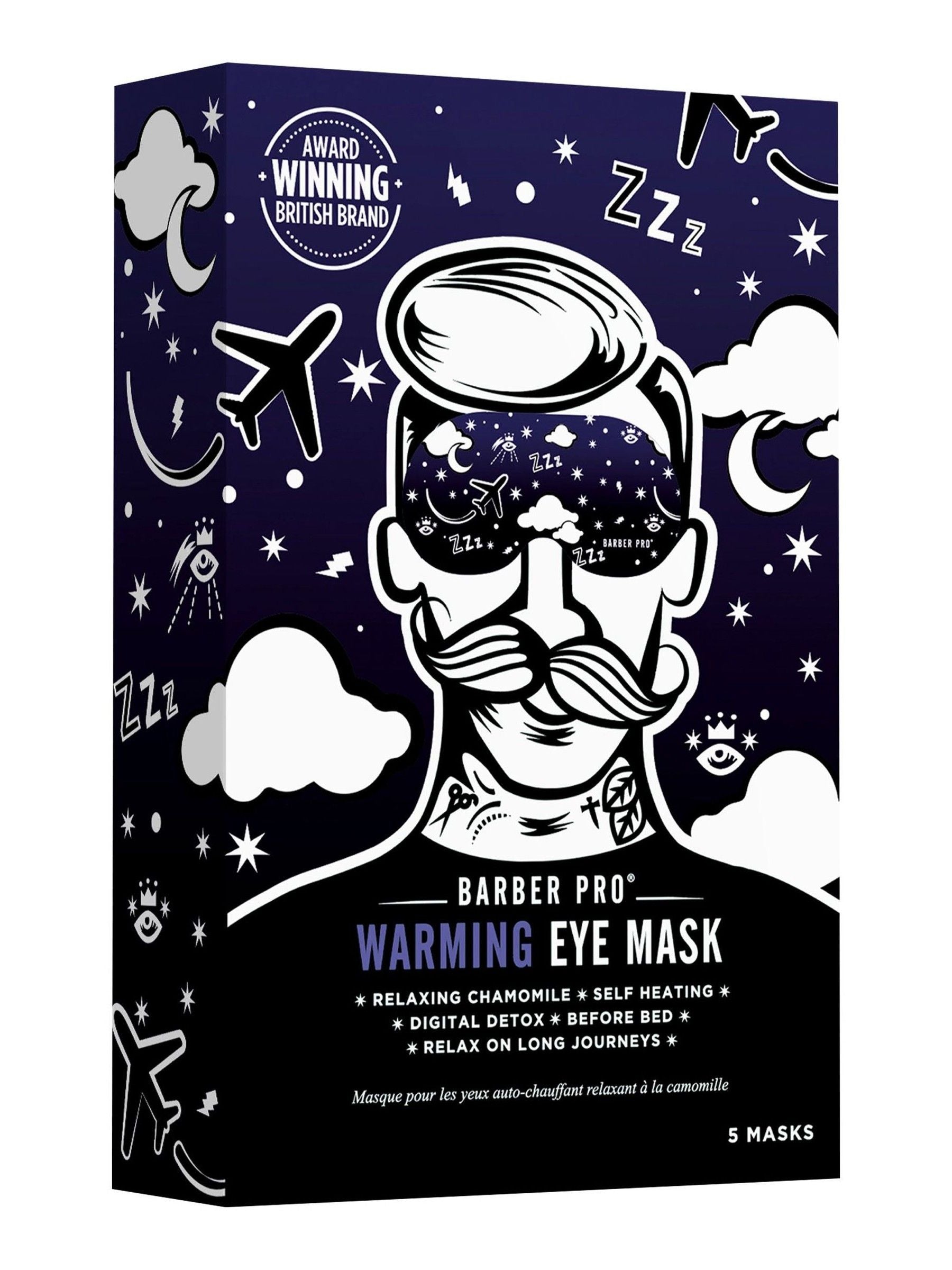 BARBER PRO Warming Eye Mask Box of 5 - British product
