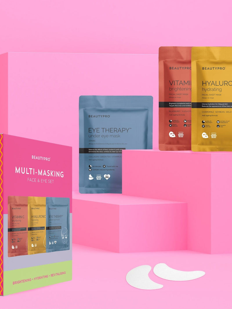 BeautyPro Skincare Trio Multi Masking Set Tuchmasken - Britisches Produkt