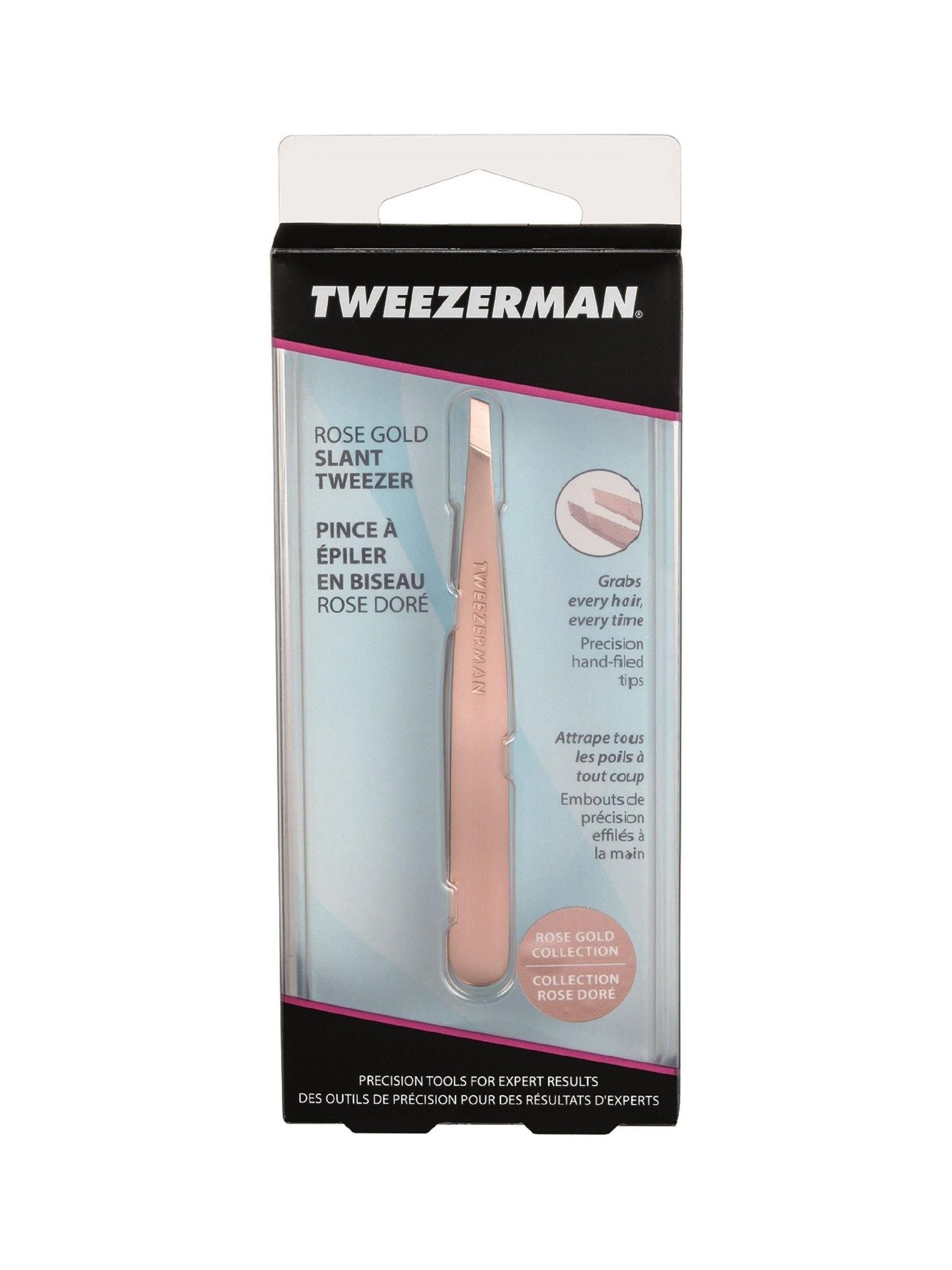 Tweezerman slant tweezer rose gold - British product
