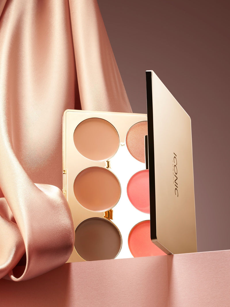 ICONIC London Multi Use Cream Blush Bronze and Highlight Palette