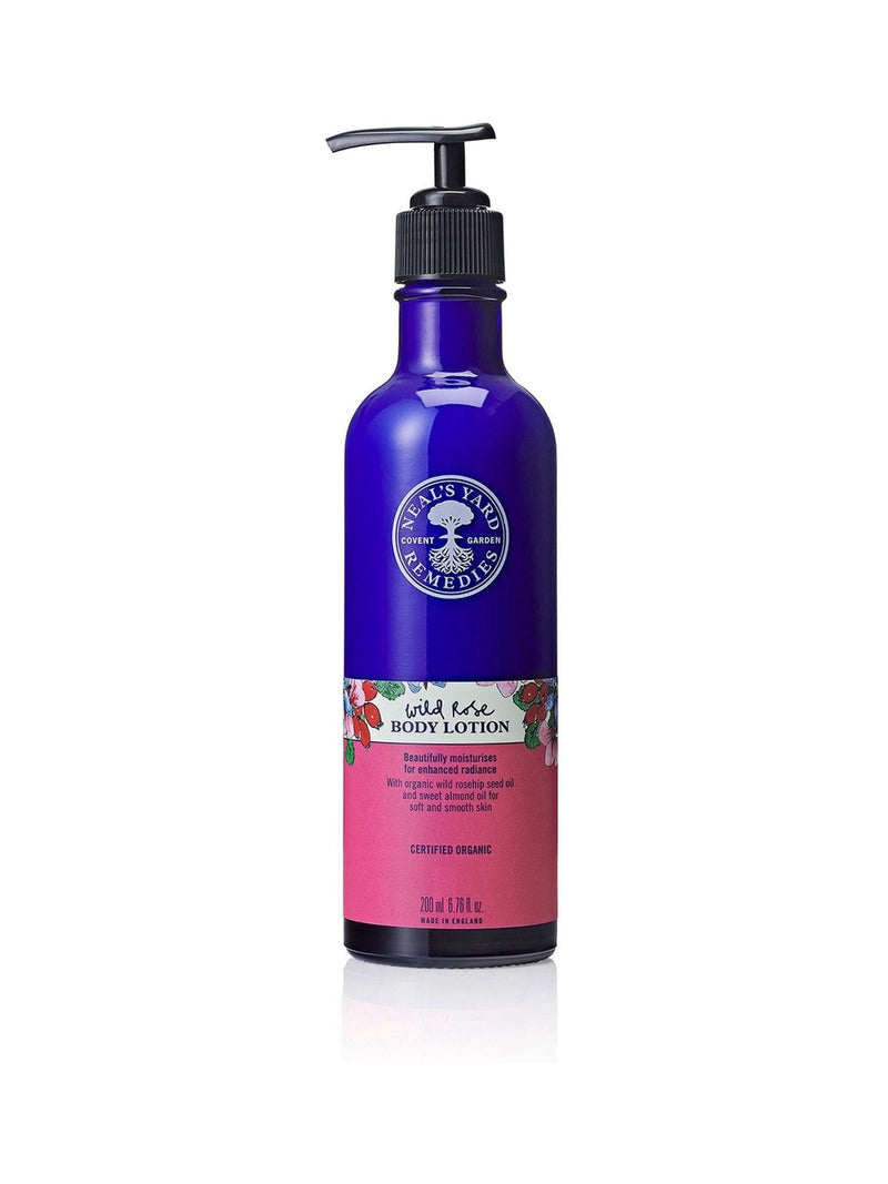Neals Yard Remedies Wild Rose body lotion 200ml, imported from the UK