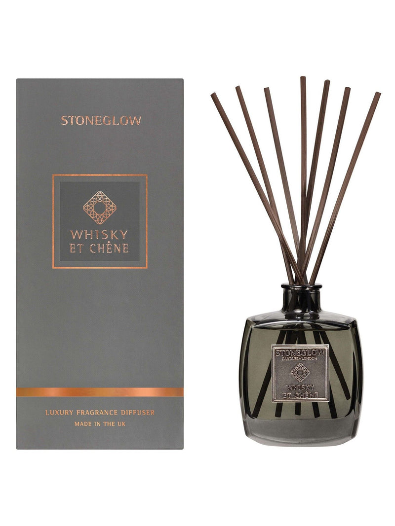 Stoneglow Whisky et Chene Metallique reed diffuser 200ml (British brand)