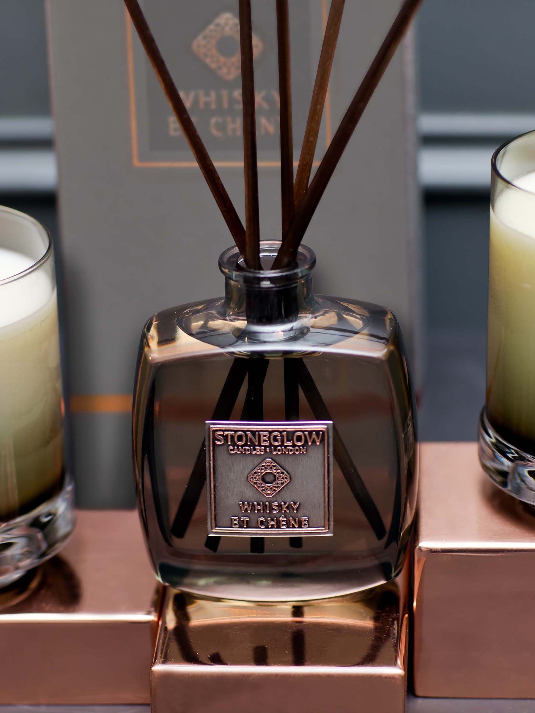 Stoneglow Whisky et Chene Metallique Reed Diffuser