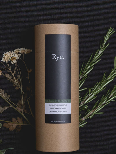 The Brighton Beard Co. Ensemble cadeau de soins de la peau pour hommes Rye 3 étapes