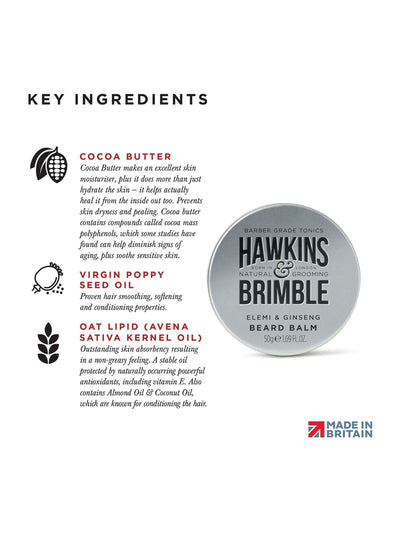 Next Hawkins & Brimble Beard Balm Conditioner 50g- Buy online at McGrocer
