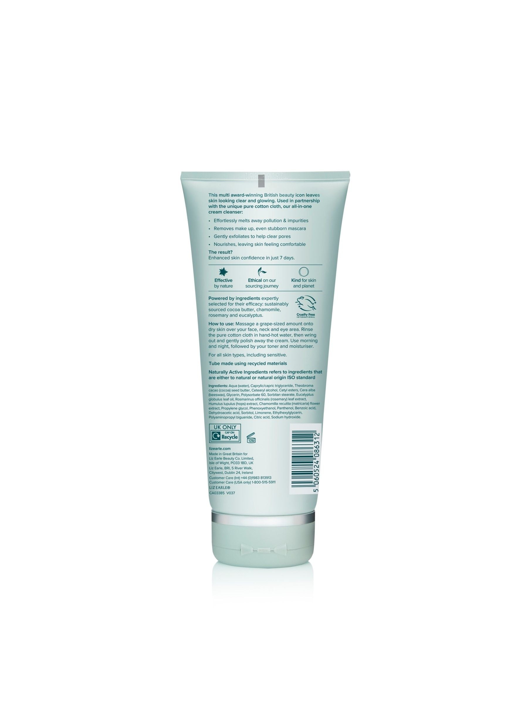 Liz Earle Cleanse & Polish Hot Cloth Cleanser Tube Starter Pack 200ml, UK version