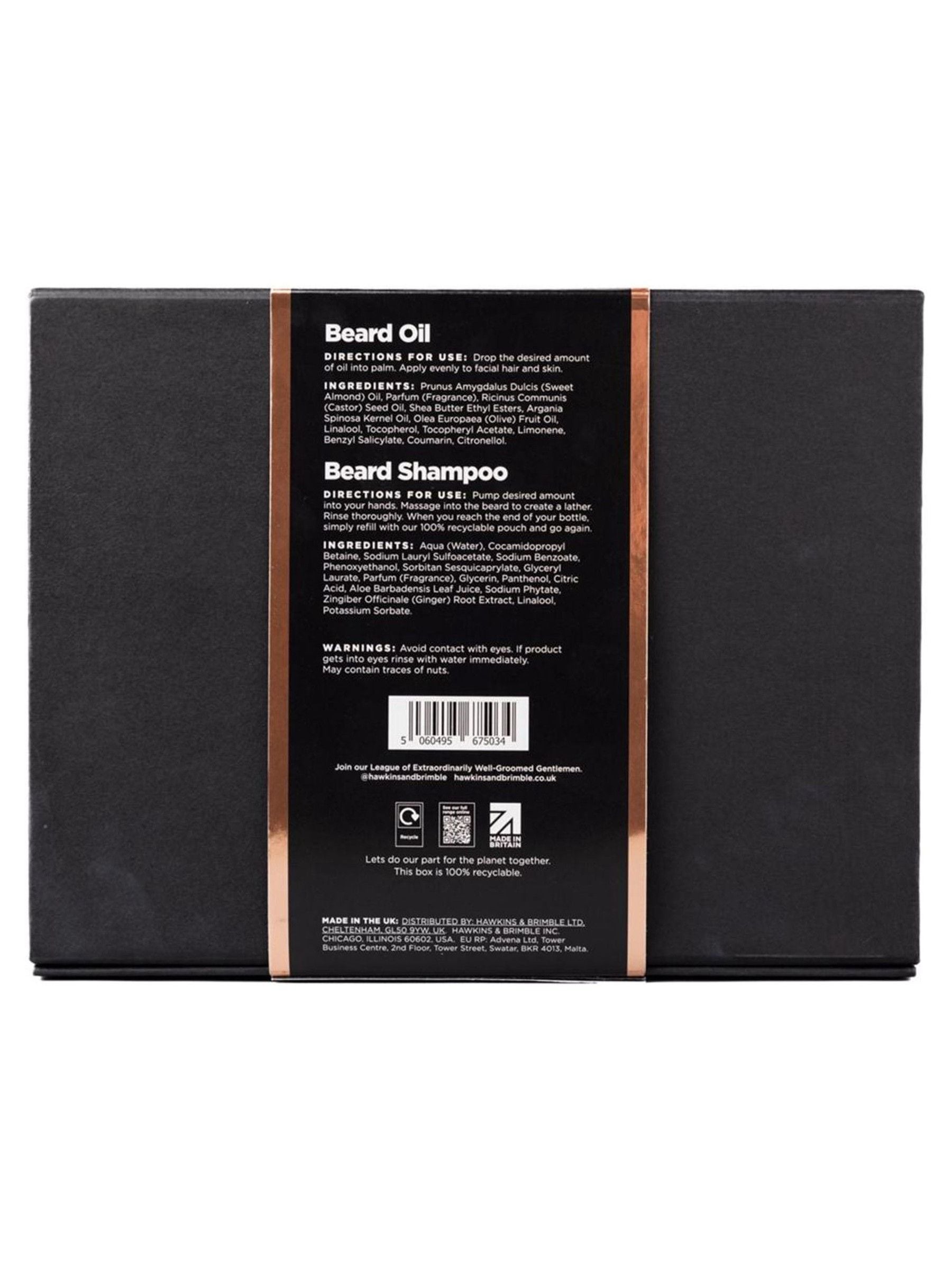 Hawkins & Brimble beard gift set, UK version