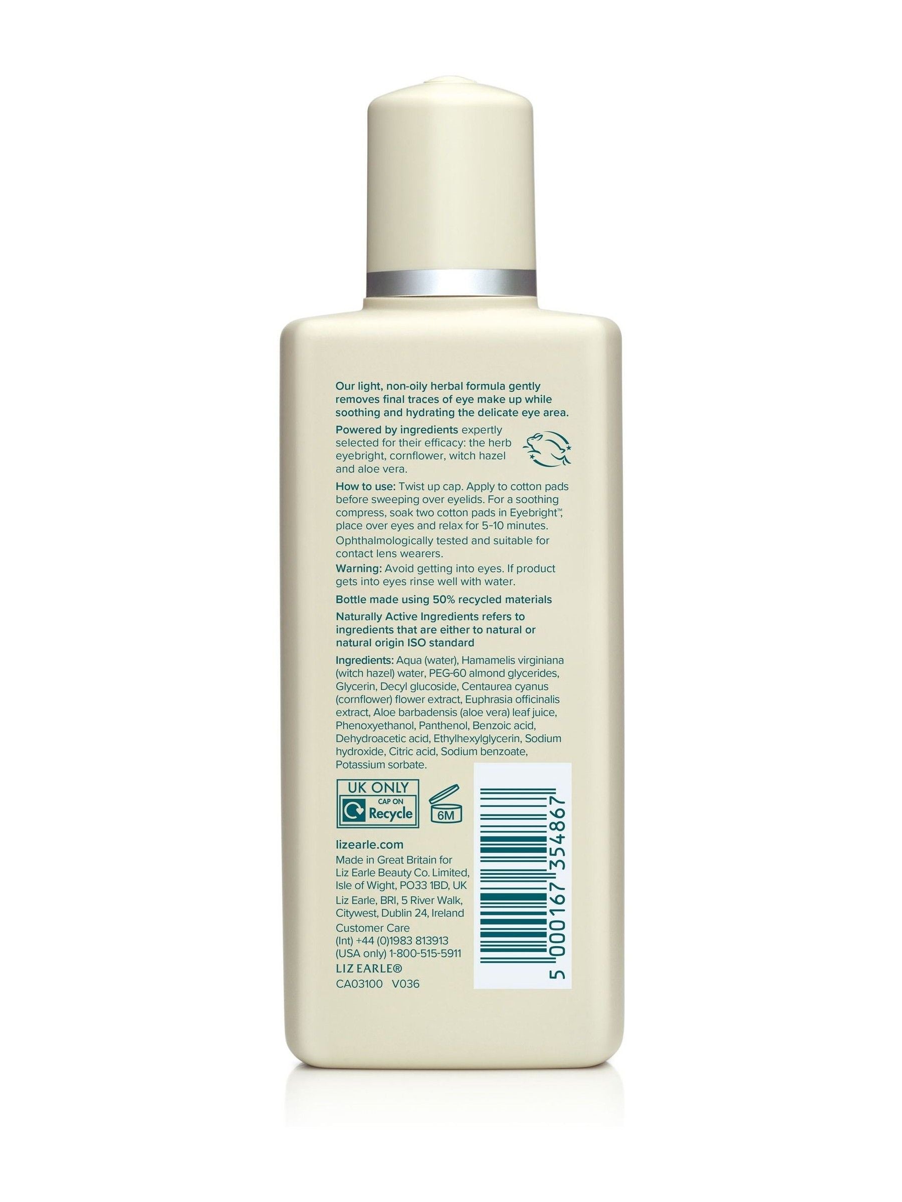 Liz Earle Eyebright Soothing Eye Cleanser 150ml, UK version