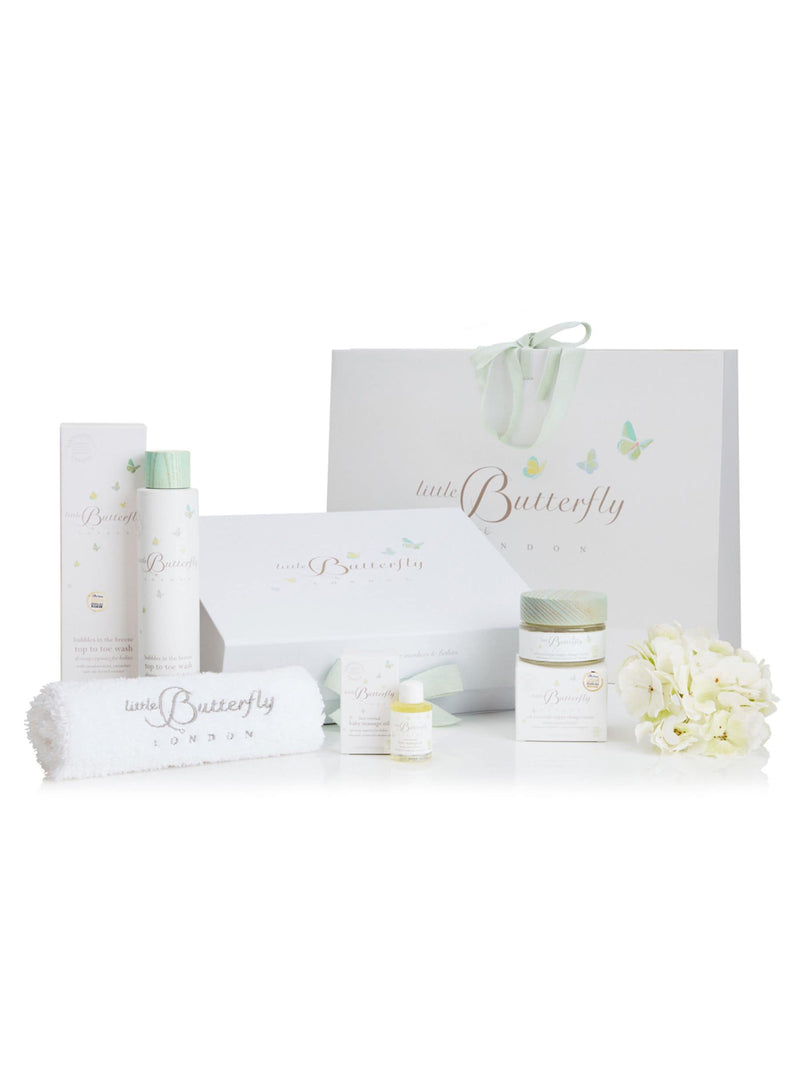 Little Butterfly London baby skincare gift set, UK version
