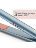 BaByliss Denim Luxe hair straightener, imported from the UK