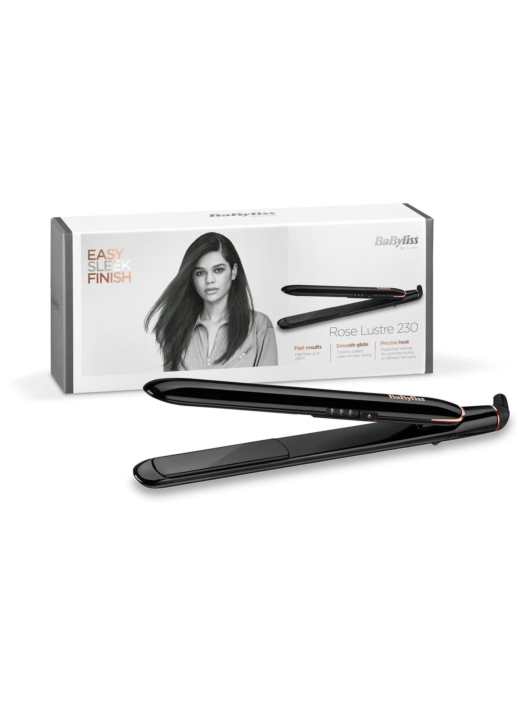 BaByliss Rose Lustre 230 hair straightener (British brand)