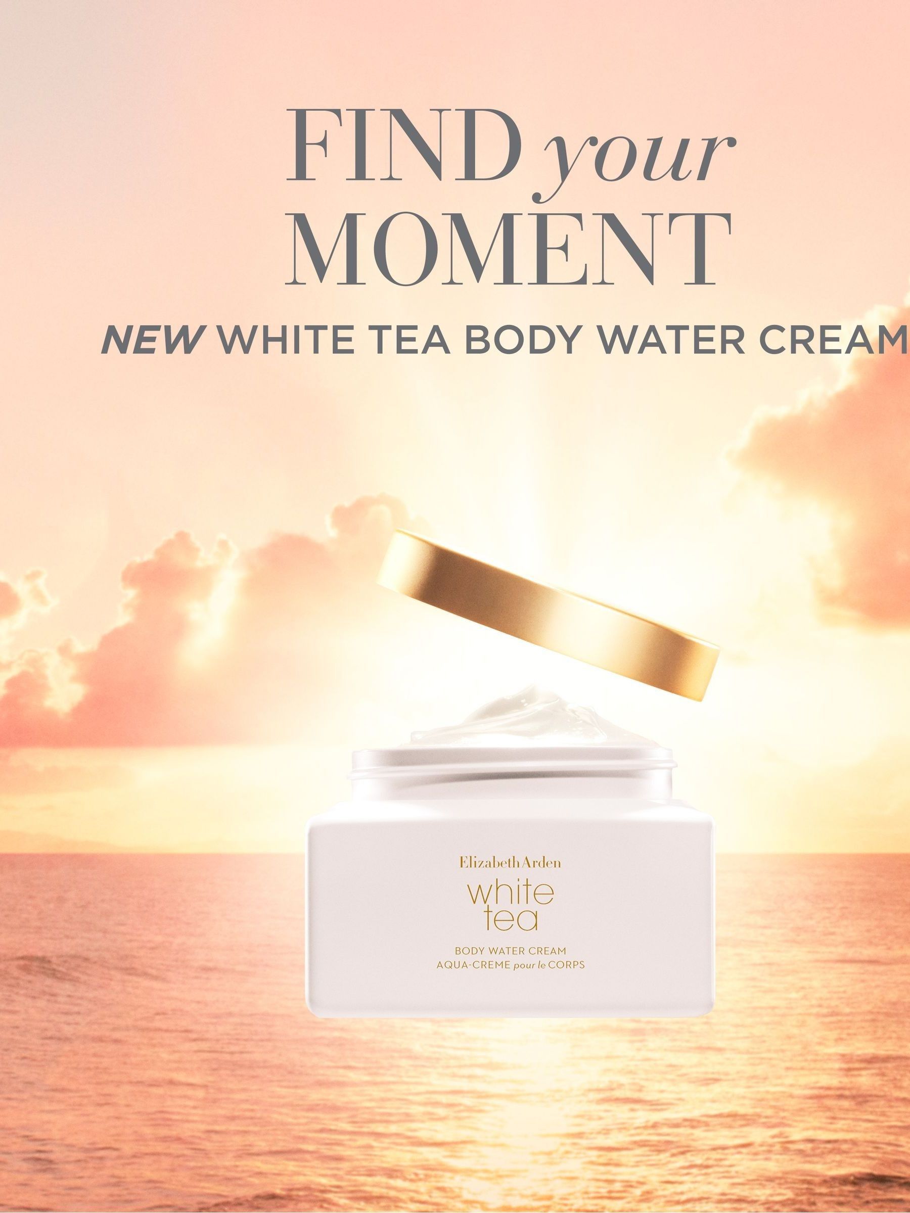 Elizabeth Arden White Tea body water cream 225 ml, imported from the UK