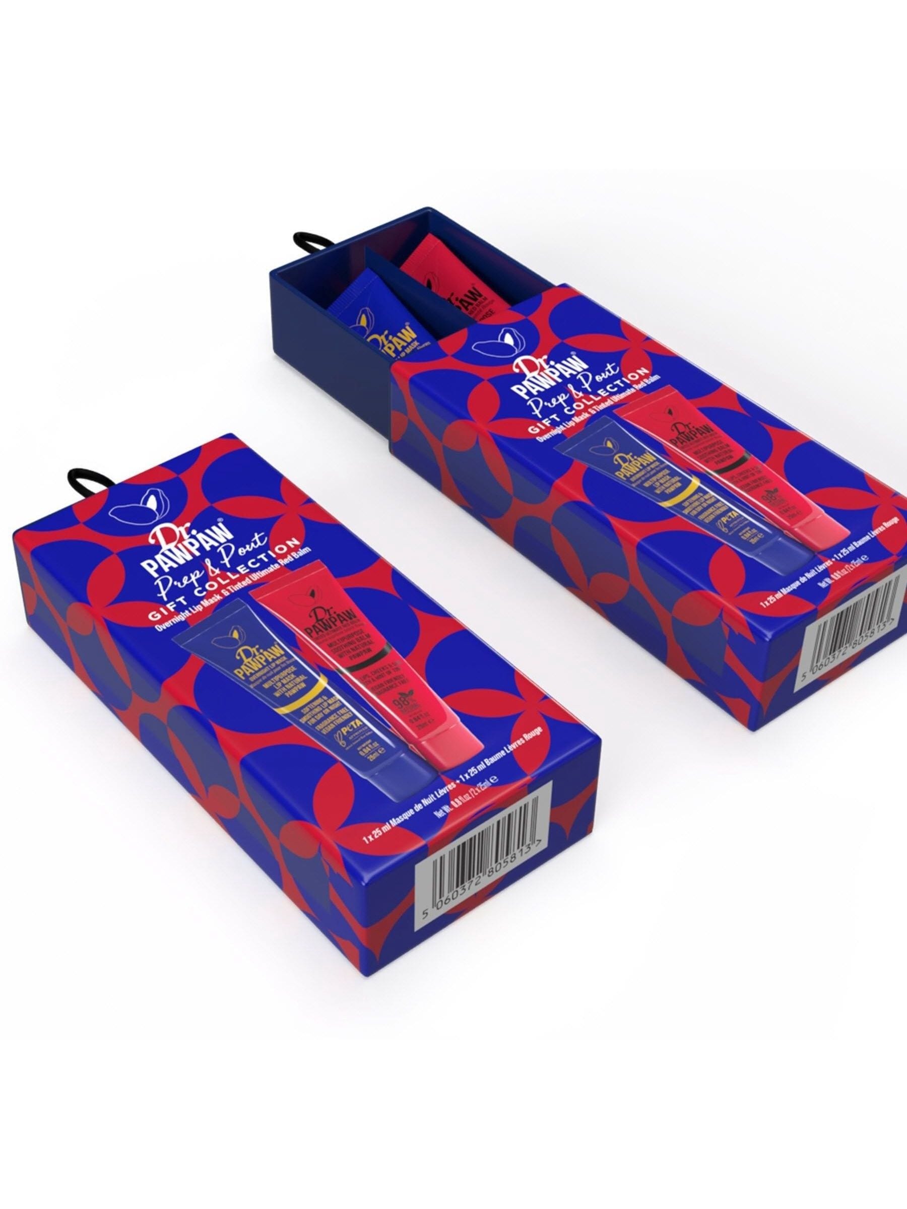Dr. PAWPAW Prep & Pout Gift Set with Overnight Lip Mask and Tinted Balm - British product